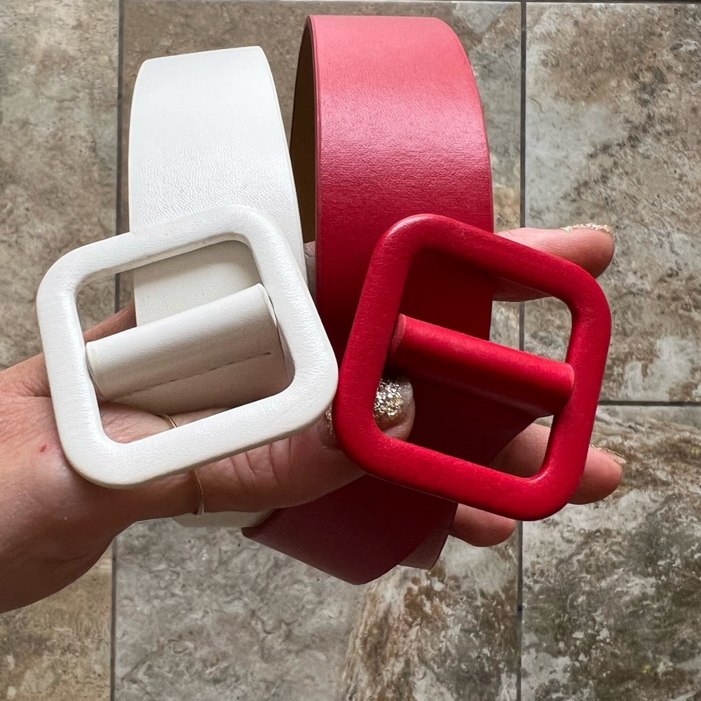 Red and white belt bundle